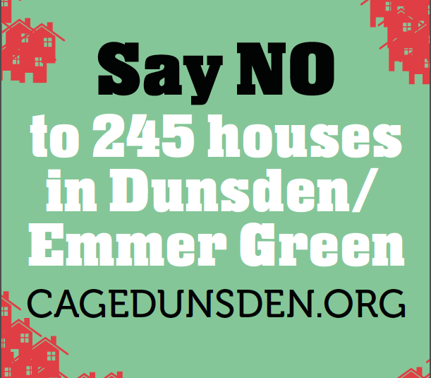 Flyer with text only concerniing new proposed houses in local area