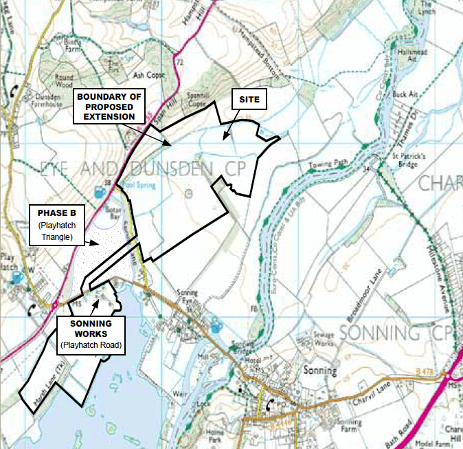 Map of the local area and proposed planning