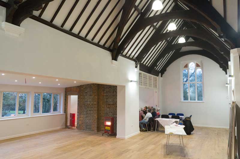 Image of the interior of the village hall