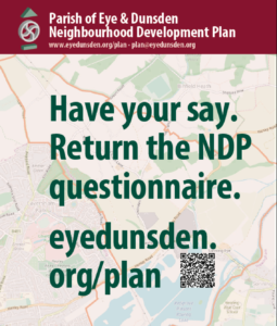 Have your say graphic with a map of the area background