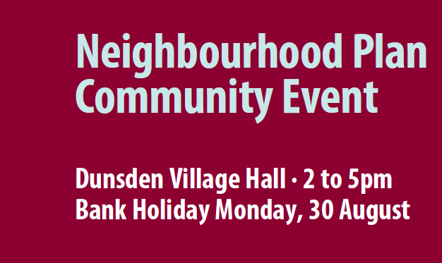 Red graphic of Neighbourhood Plan Community Event