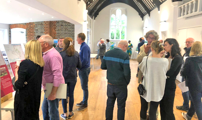 Image of people in the village hall