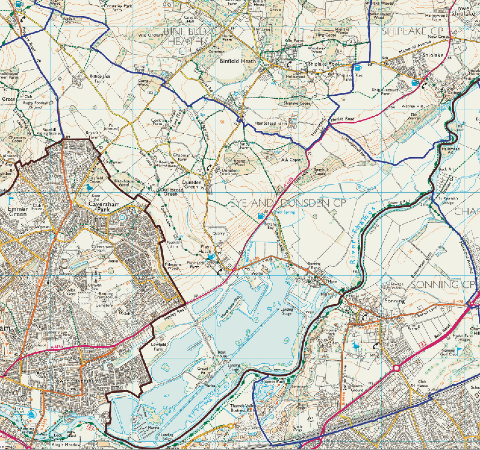 OS map of the local area