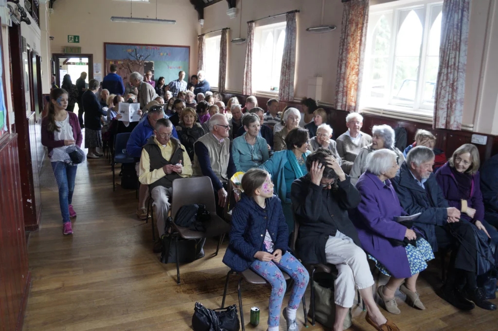 Image of a meeting in the village hall